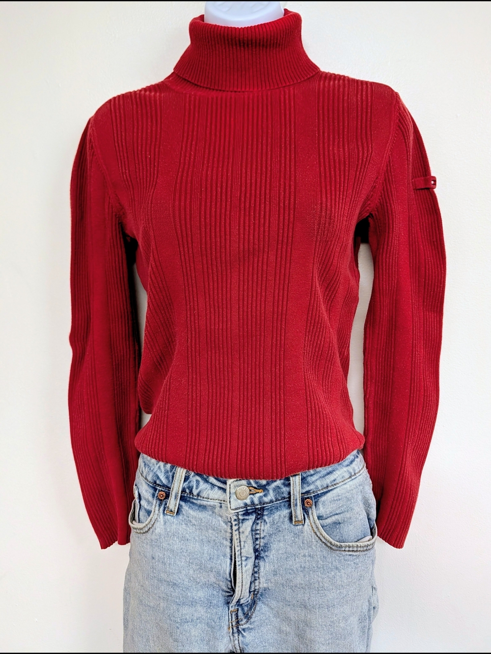 Vintage Tommy Hilfiger 1990s Women's Turtle Neck Sweater